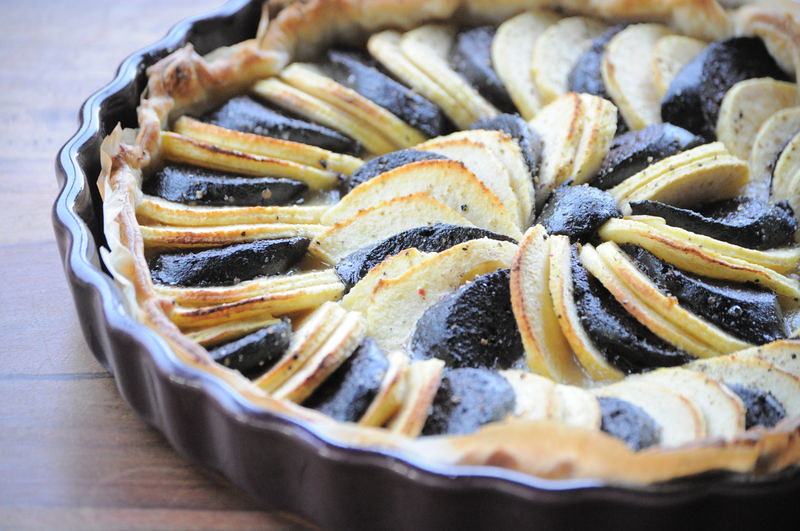 Tarte boudin noir