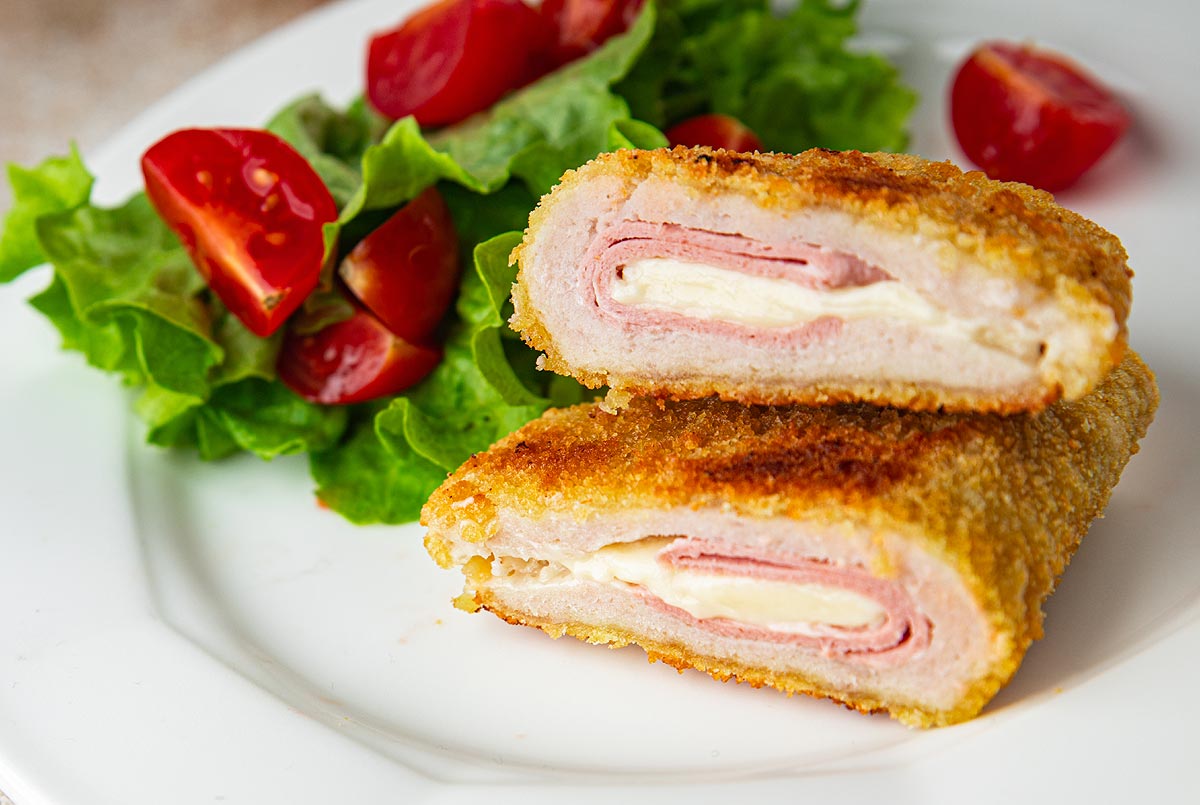 Cordon bleu et légumes