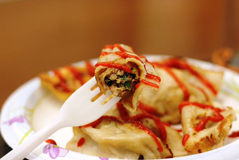 Raviolis sauce Sriracha